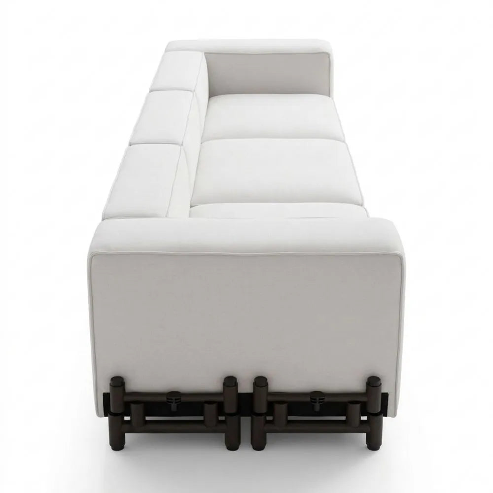 Modulares 3-Sitzer Sofa, individuell kombinierbare Wohnlandschaft in Weiß