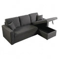 Reversibles Ecksofa mit Schlaffunktion und Stauraum - 3-Sitzer - Grau