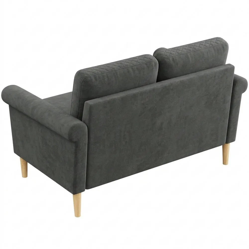 Gemütliches Zweisitzer-Sofa mit Armlehnen, ideal für Wohnung und Büro, leicht zu montieren