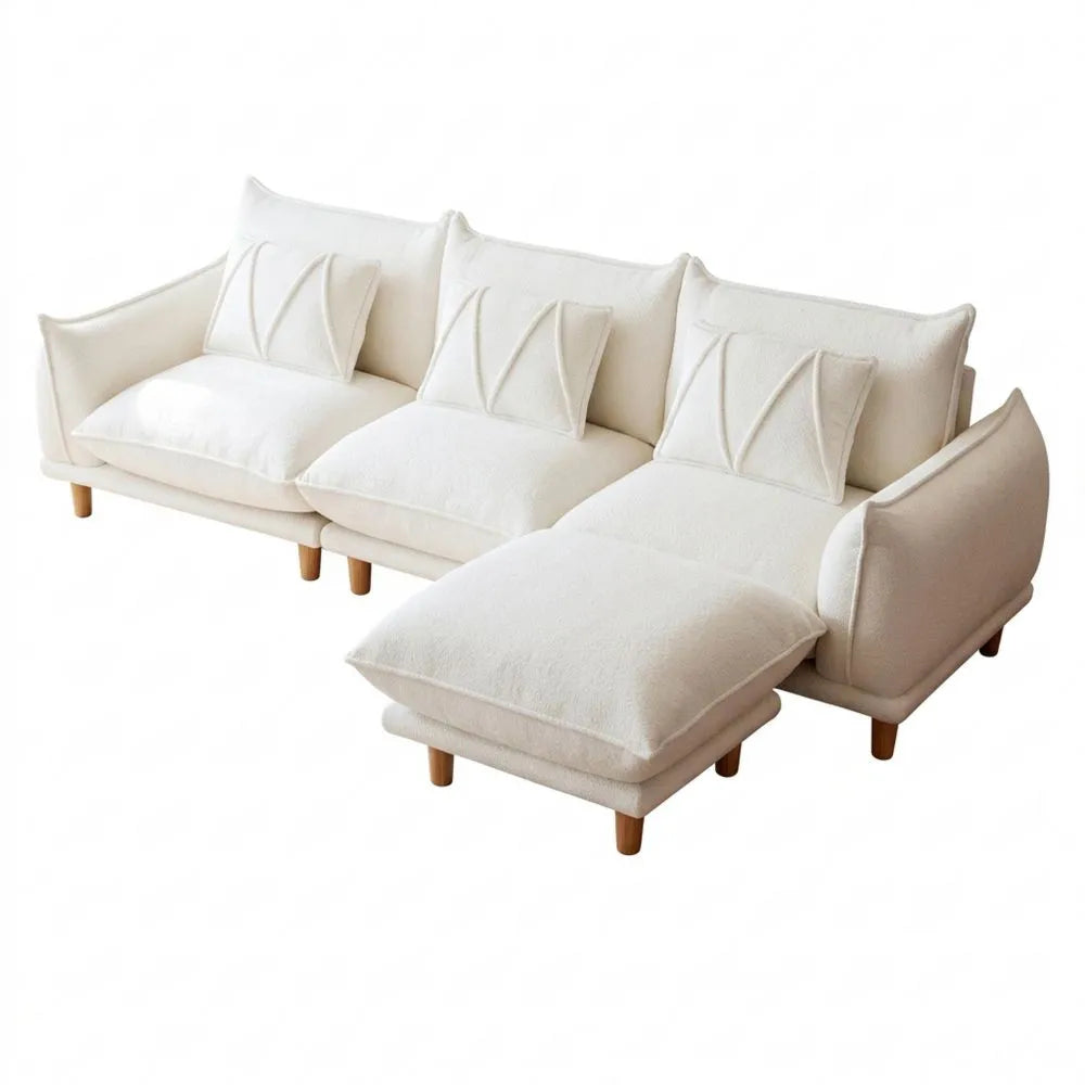 Modulares 4-Sitzer Ecksofa mit Schlaffunktion für Wohnzimmer