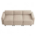 3-Sitzer Sofa mit Modernem Design, Bequeme Chenillestoffpolsterung, Ideal für Wohnzimmer oder Gästezimmer, Beige