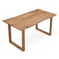 Massiver Esstisch 140x80 cm aus Akazienholz mit U-Gestell