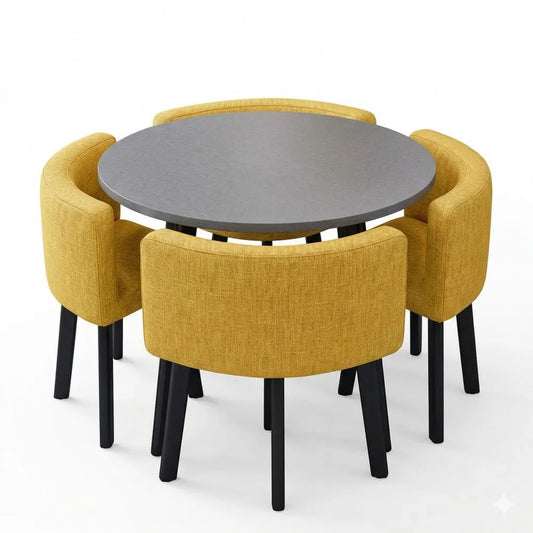 Eleganter Esstisch mit 4 Stühlen für Büro und Zuhause