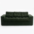 Gemütlicher 3-Sitzer Cord Sofa mit Armlehnen und Kissen